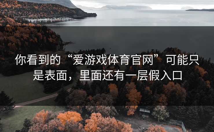 你看到的“爱游戏体育官网”可能只是表面，里面还有一层假入口